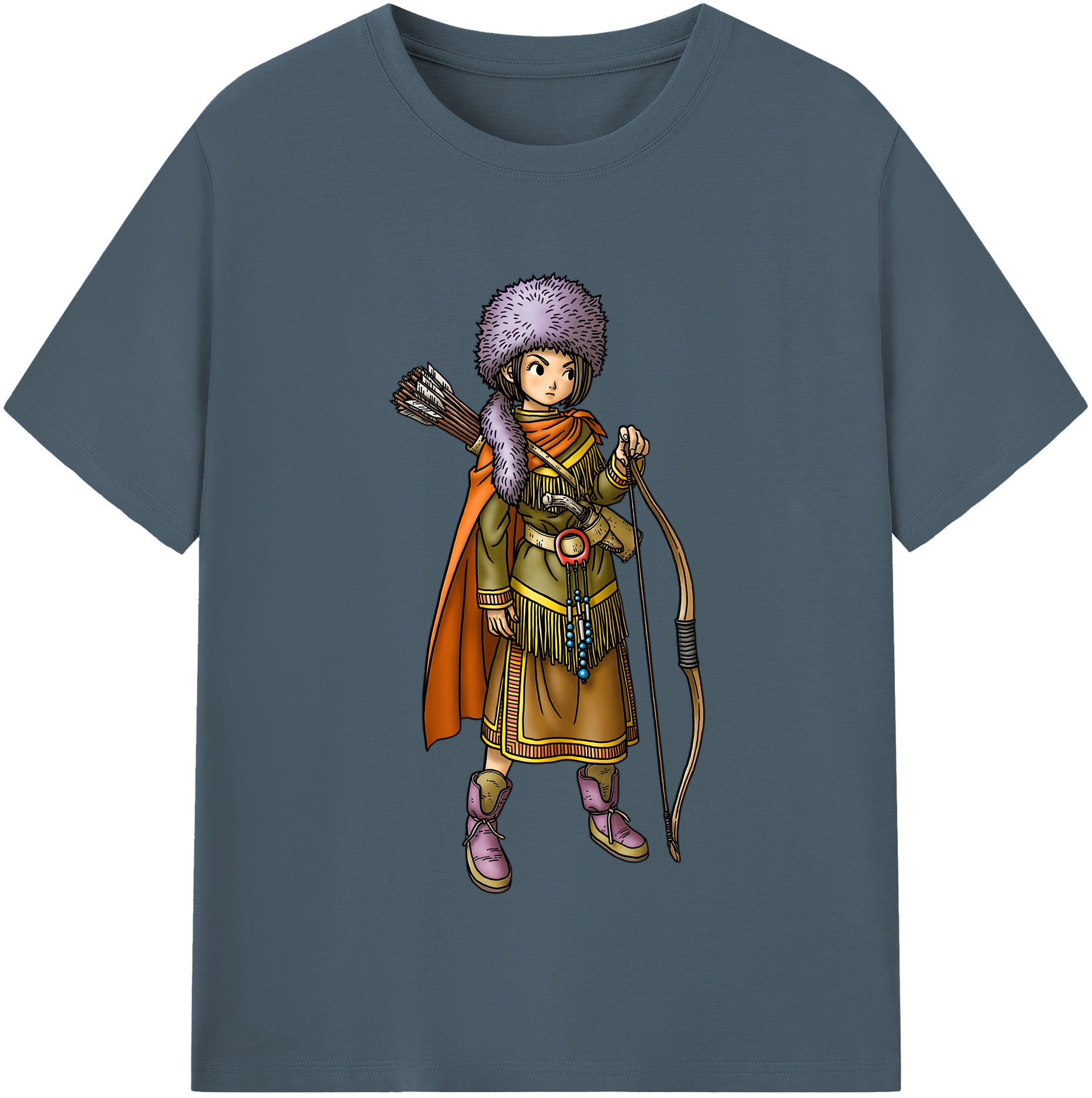 （画像用） ドラゴンクエスト Doragon Kuesuto Dragon Quest 綿100％半袖Tシャツ（フロントプリント）